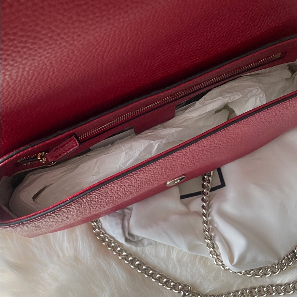 Gucci Red Soho Disco Crossbody with Tassel - Picture 7 of 10